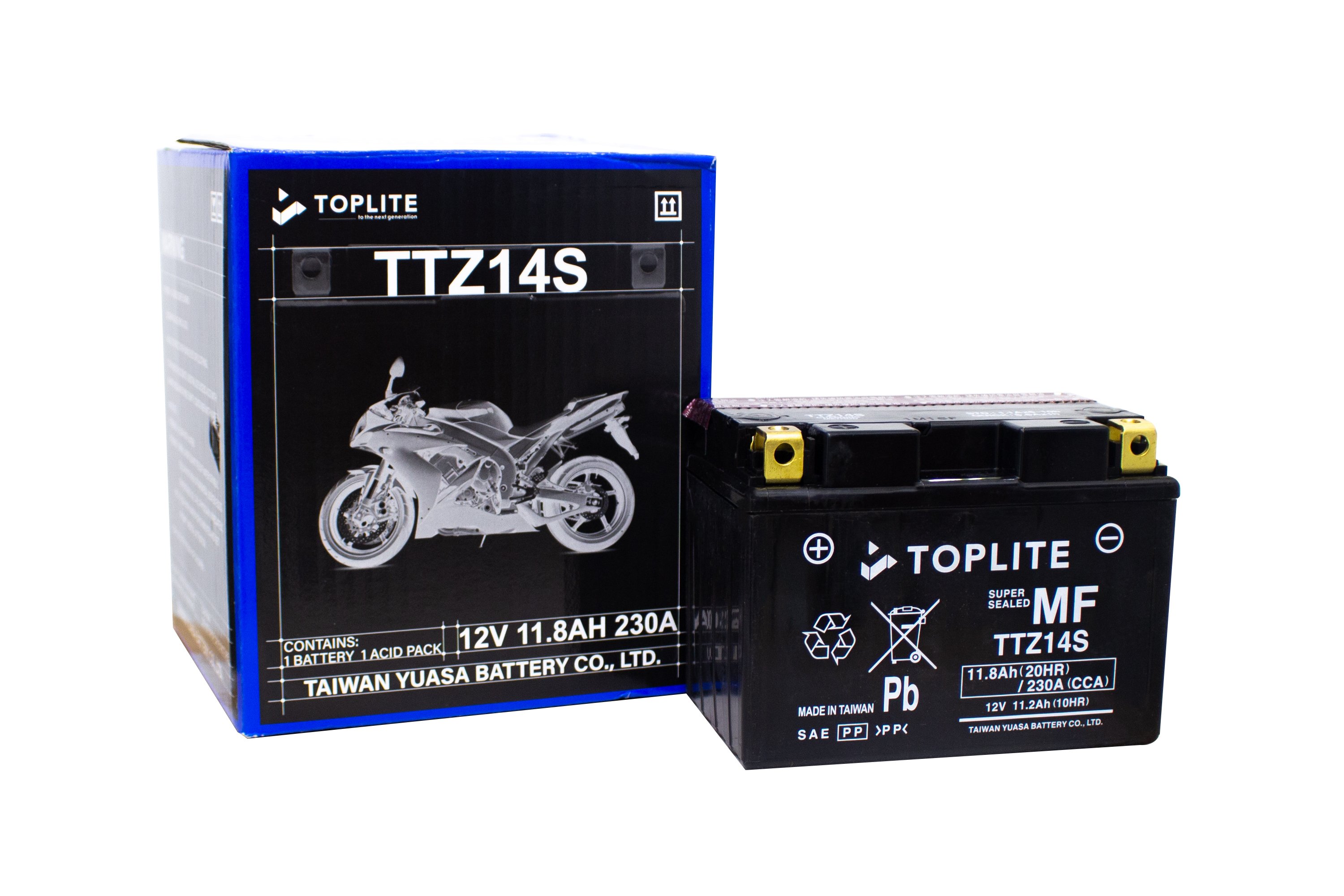 Ắc Quy Moto PKL Toplite TTZ14S 12V - 11.2Ah (HÀNG NGOẠI NHẬP)