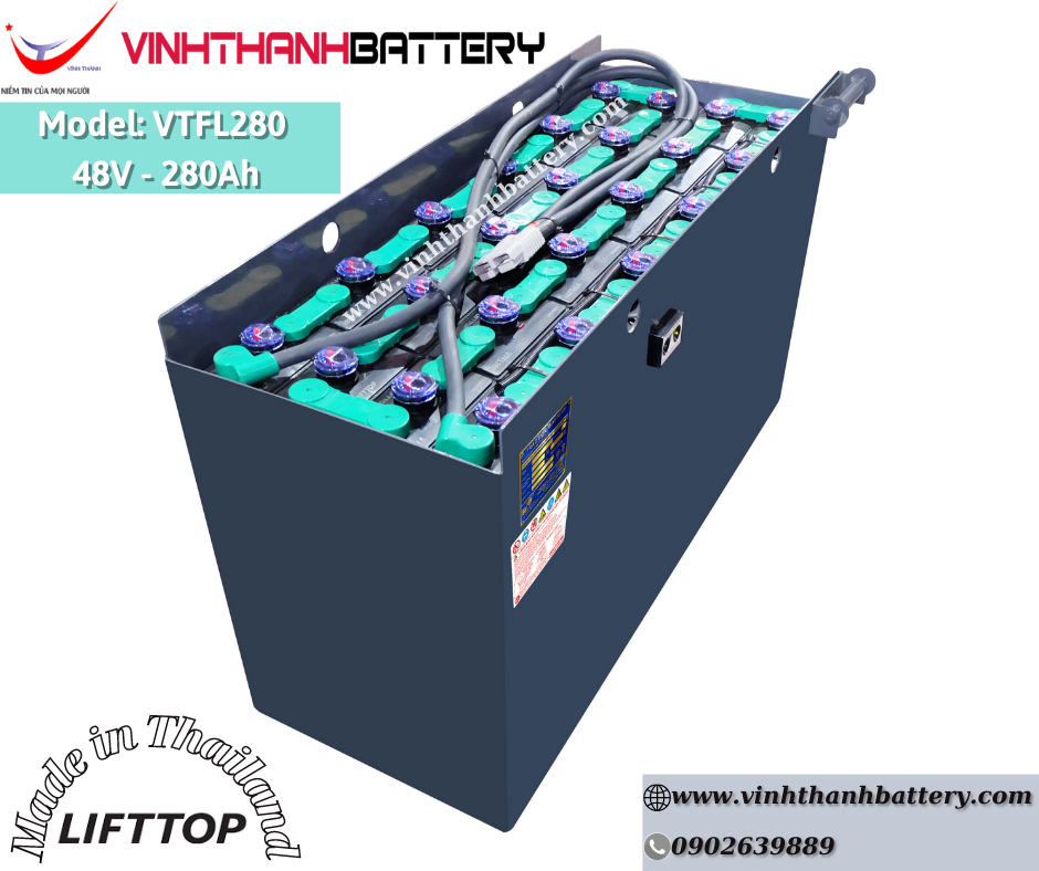 Bình ắc quy xe nâng Nhập Khẩu - LIFTTOP 48V-280Ah VTFL280