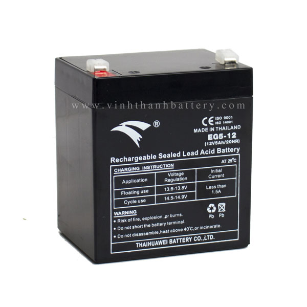 Bình ắc quy cho bộ lưu điện UPS EAGLE EG5-12 12V-5AH (HÀNG NGOẠI NHẬP)