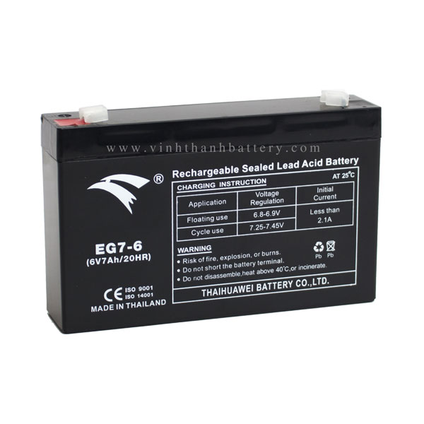 Bình ắc quy cho bộ lưu điện UPS EAGLE EG7-6 6V 7AH (HÀNG NGOẠI NHẬP)
