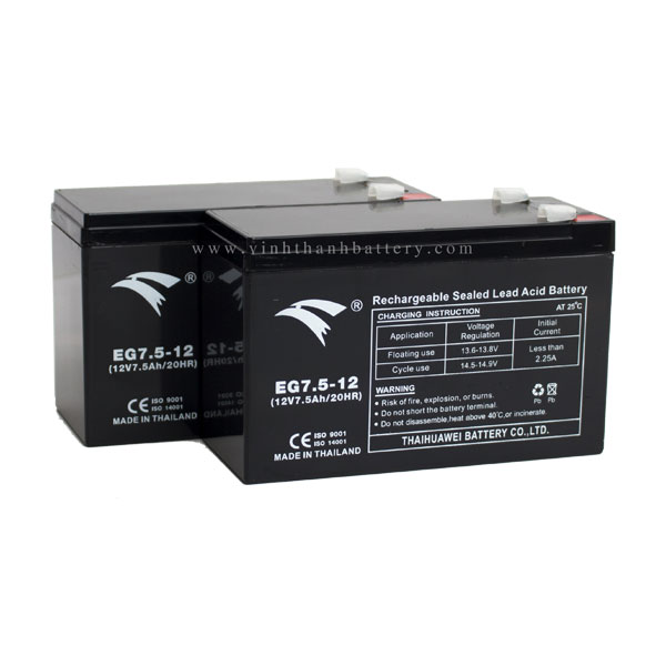 Bình ắc quy cho bộ lưu điện UPS EAGLE EG7.5-12 12V-7.5AH (HÀNG NGOẠI NHẬP)