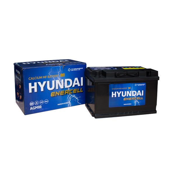 Bình ắc quy Oto Hyundai AGM80 L4 12V-80AH